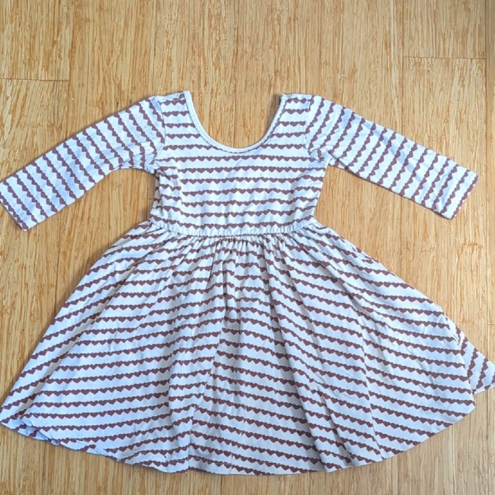 Alice & Ames 4T Twirl Ballet Dress, Heart Strings Pattern